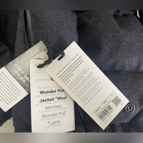 lululemon Wunder Puff Jacket *Wool Size 4 in Heathered Black Night NWT - Picture 3 of 9